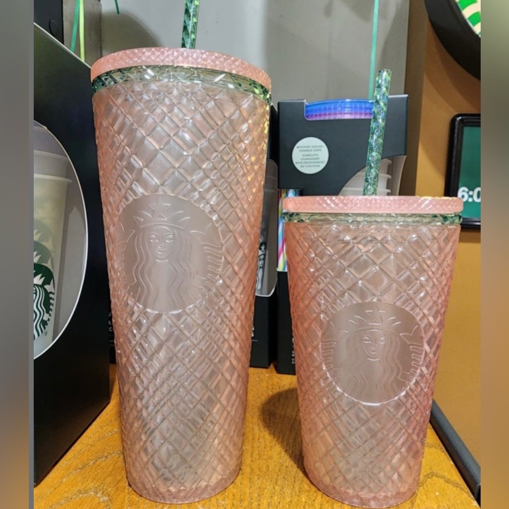 Starbucks venti and grande unicorn/pink jeweled tumblers released this Summer